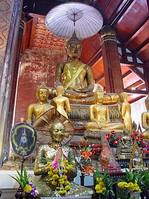 Buddhas at Wat Yai Suwannaram, Phetchaburi
