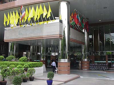 Entrance to Bumrungrad Hospital in Bangkok