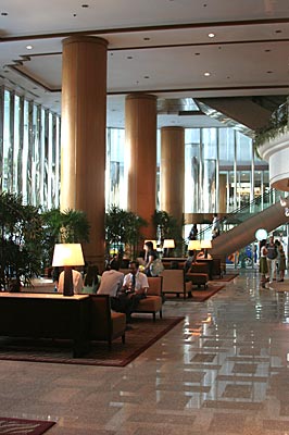 lobby of Bumrungrad Hospital, Sukhumvit Road, Bangkok