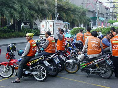 Motorcycle taxis, soi 19, Sukhumvit Road