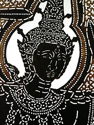 Detail of Nang Yai Puppet, Wat Khanon, Ratchaburi