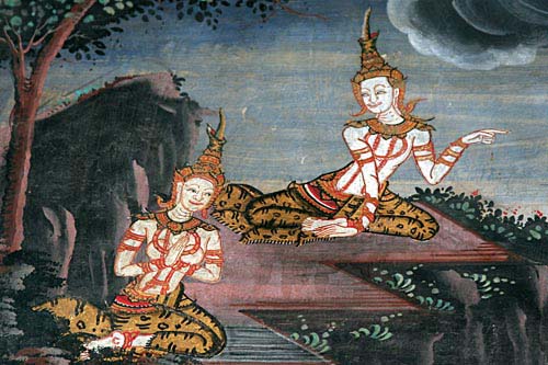 Vessantara Jataka, Wat Yai Intharam, Chonburi, Thailand